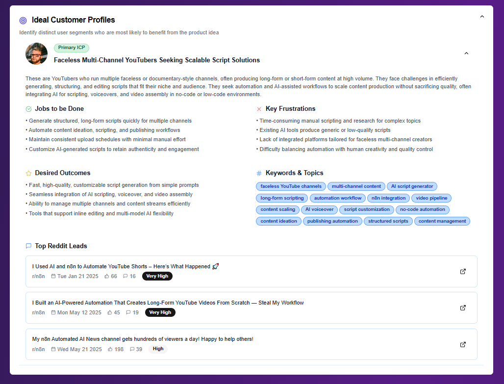 Idea customer profiles preview